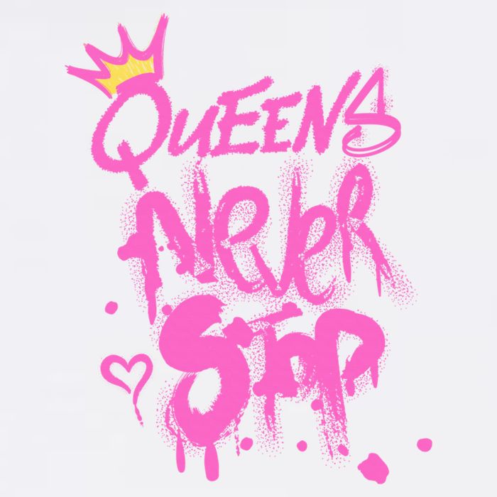 Queens Never Stop W.O.M.E.N.S Powerful G.I.R.L.S Graffiti Graphic T-Shirt