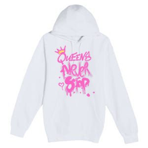 Queens Never Stop W.O.M.E.N.S Powerful G.I.R.L.S Graffiti Graphic Premium Pullover Hoodie