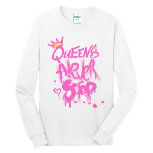 Queens Never Stop W.O.M.E.N.S Powerful G.I.R.L.S Graffiti Graphic Tall Long Sleeve T-Shirt