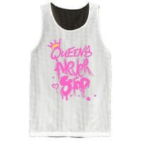 Queens Never Stop W.O.M.E.N.S Powerful G.I.R.L.S Graffiti Graphic Mesh Reversible Basketball Jersey Tank