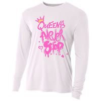 Queens Never Stop W.O.M.E.N.S Powerful G.I.R.L.S Graffiti Graphic Cooling Performance Long Sleeve Crew