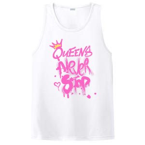 Queens Never Stop W.O.M.E.N.S Powerful G.I.R.L.S Graffiti Graphic PosiCharge Competitor Tank