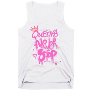 Queens Never Stop W.O.M.E.N.S Powerful G.I.R.L.S Graffiti Graphic Tank Top