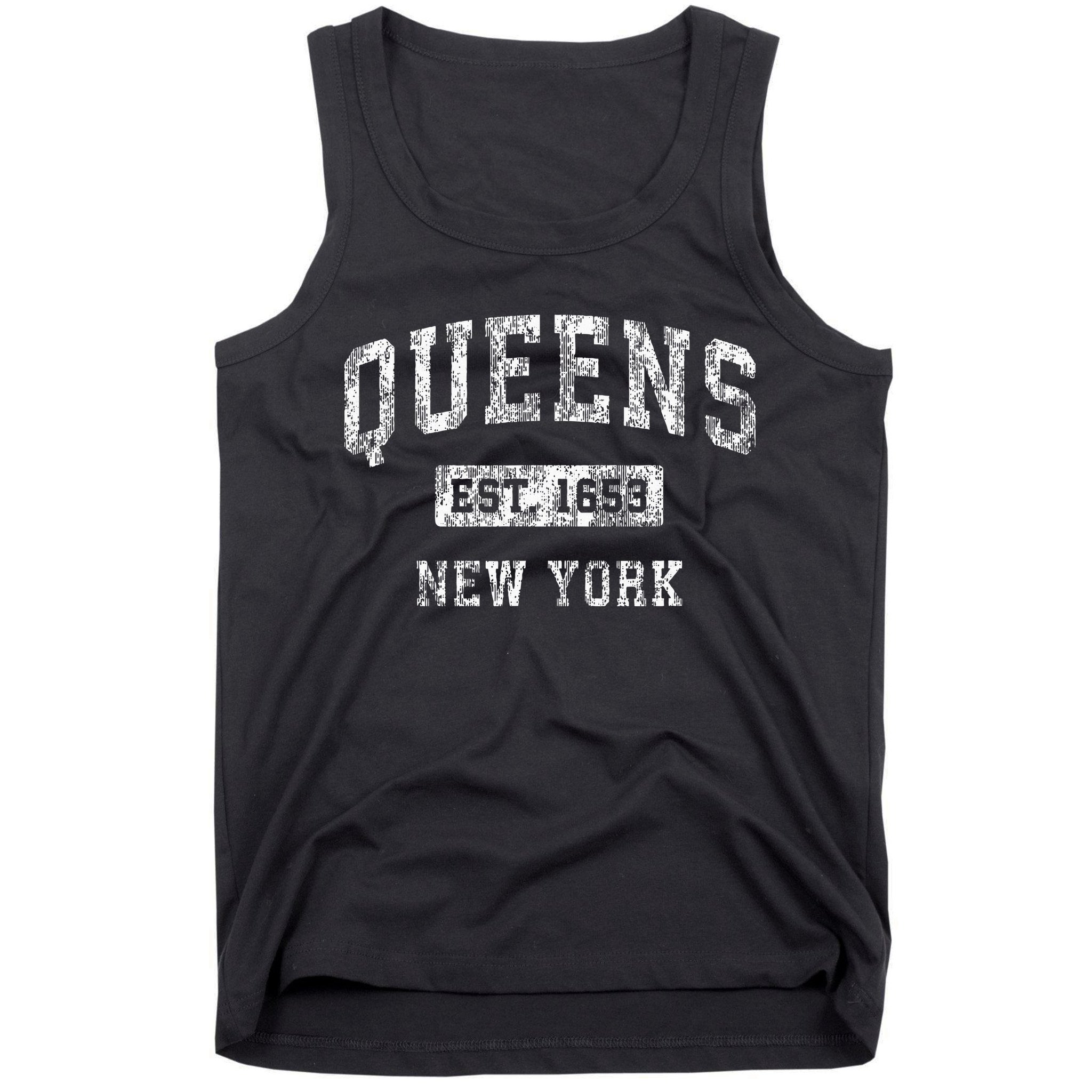 Queens New York Ny Vintage Established Sports Tank Top