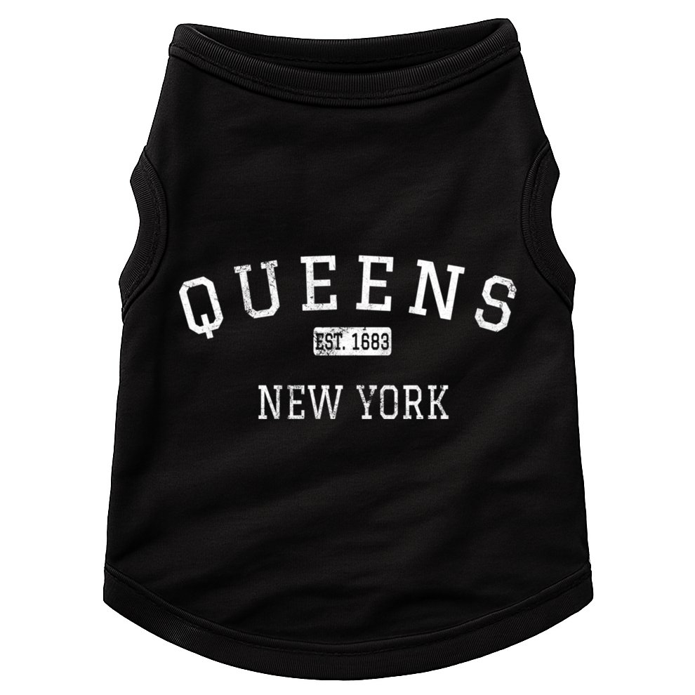 Queens New York Ny Vintage Established Doggie Tank