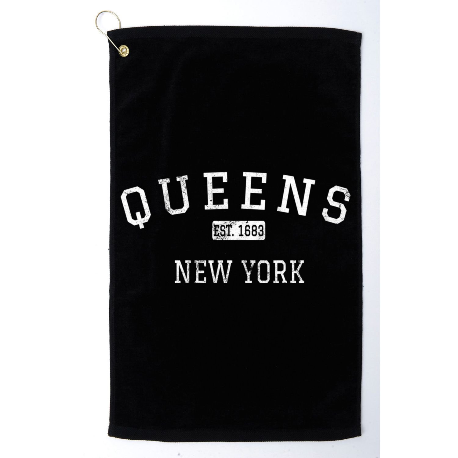 Queens New York Ny Vintage Established Golf Towel