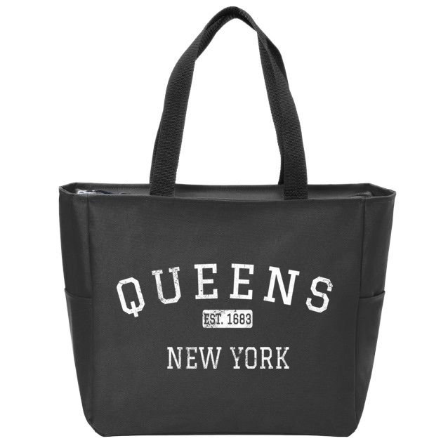 Queens New York Ny Vintage Established Zip Tote Bag