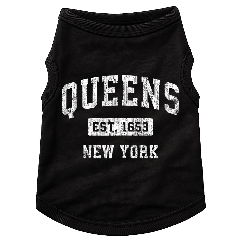 Queens New York Ny Vintage Established Sports Doggie Tank