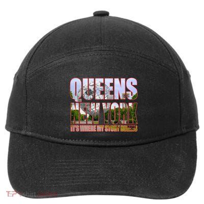 Queen New York It's Where My Story Begins 7-Panel Snapback Hat