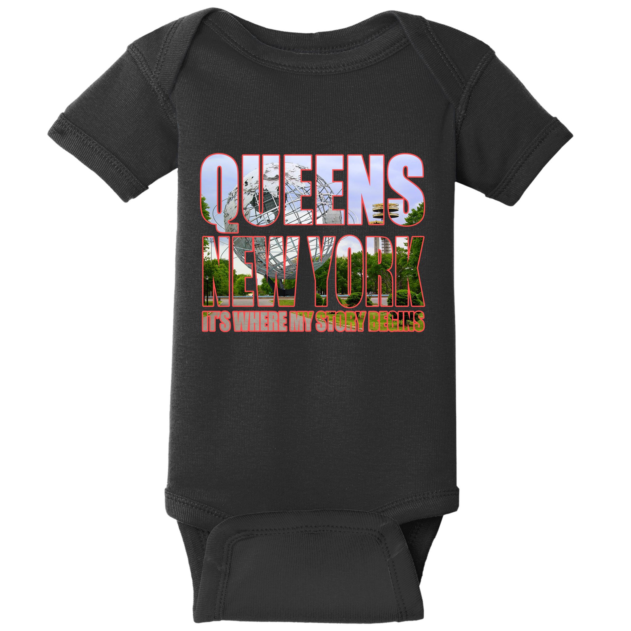 Queen New York It's Where My Story Begins Baby Bodysuit