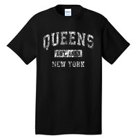 Queens New York Ny Vintage Established Tall T-Shirt