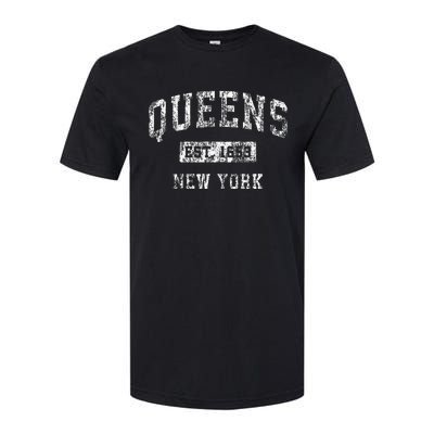 Queens New York Ny Vintage Established Softstyle CVC T-Shirt