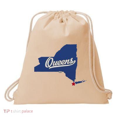 Queens New York Ny Map Drawstring Bag