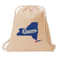 Queens New York Ny Map Drawstring Bag