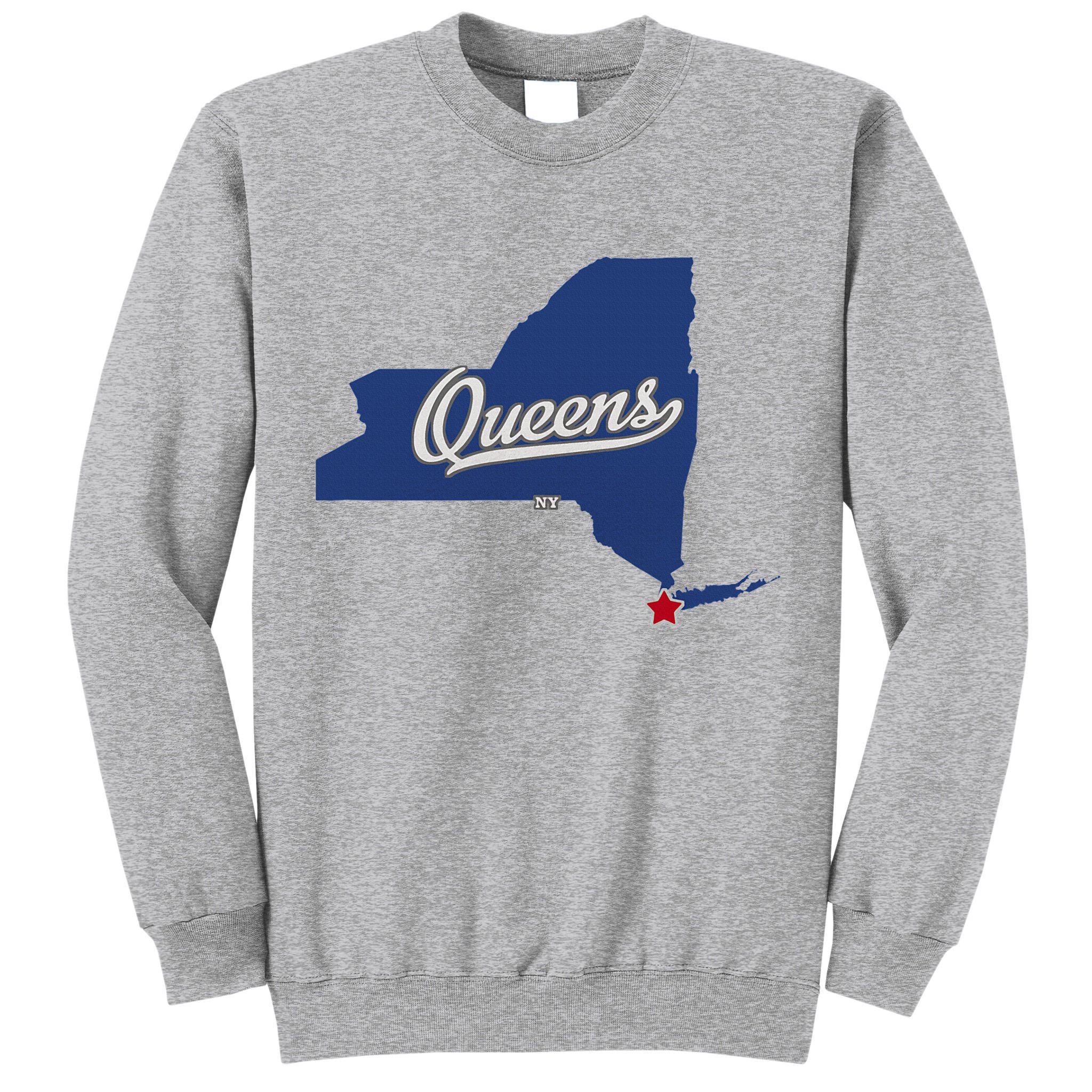 Queens New York Ny Map Tall Sweatshirt