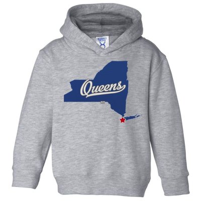 Queens New York Ny Map Toddler Hoodie