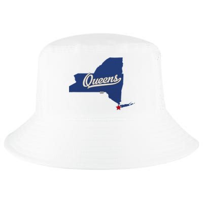 Queens New York Ny Map Cool Comfort Performance Bucket Hat