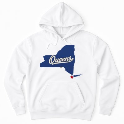 Queens New York Ny Map Hoodie