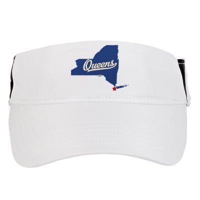 Queens New York Ny Map Adult Drive Performance Visor