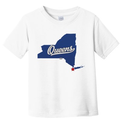 Queens New York Ny Map Toddler T-Shirt