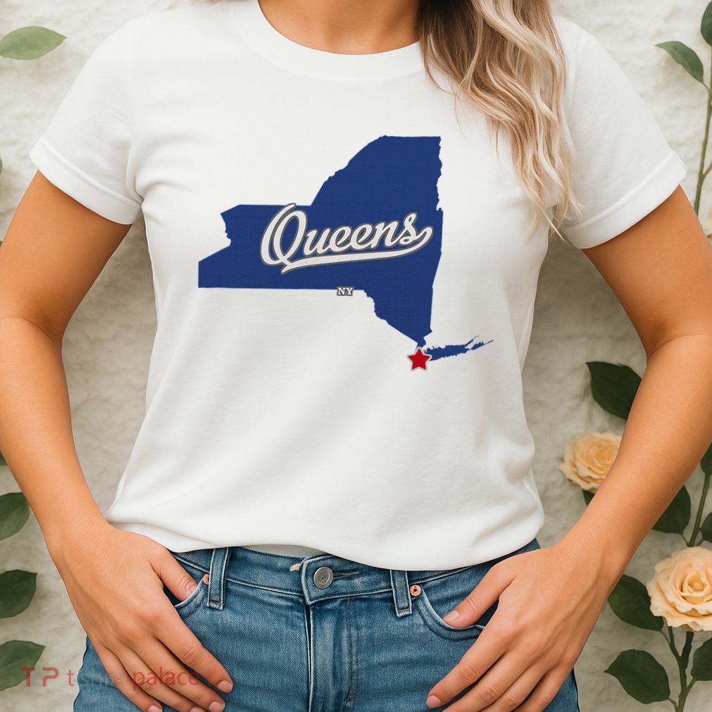 Queens New York Ny Map Womens T-Shirt