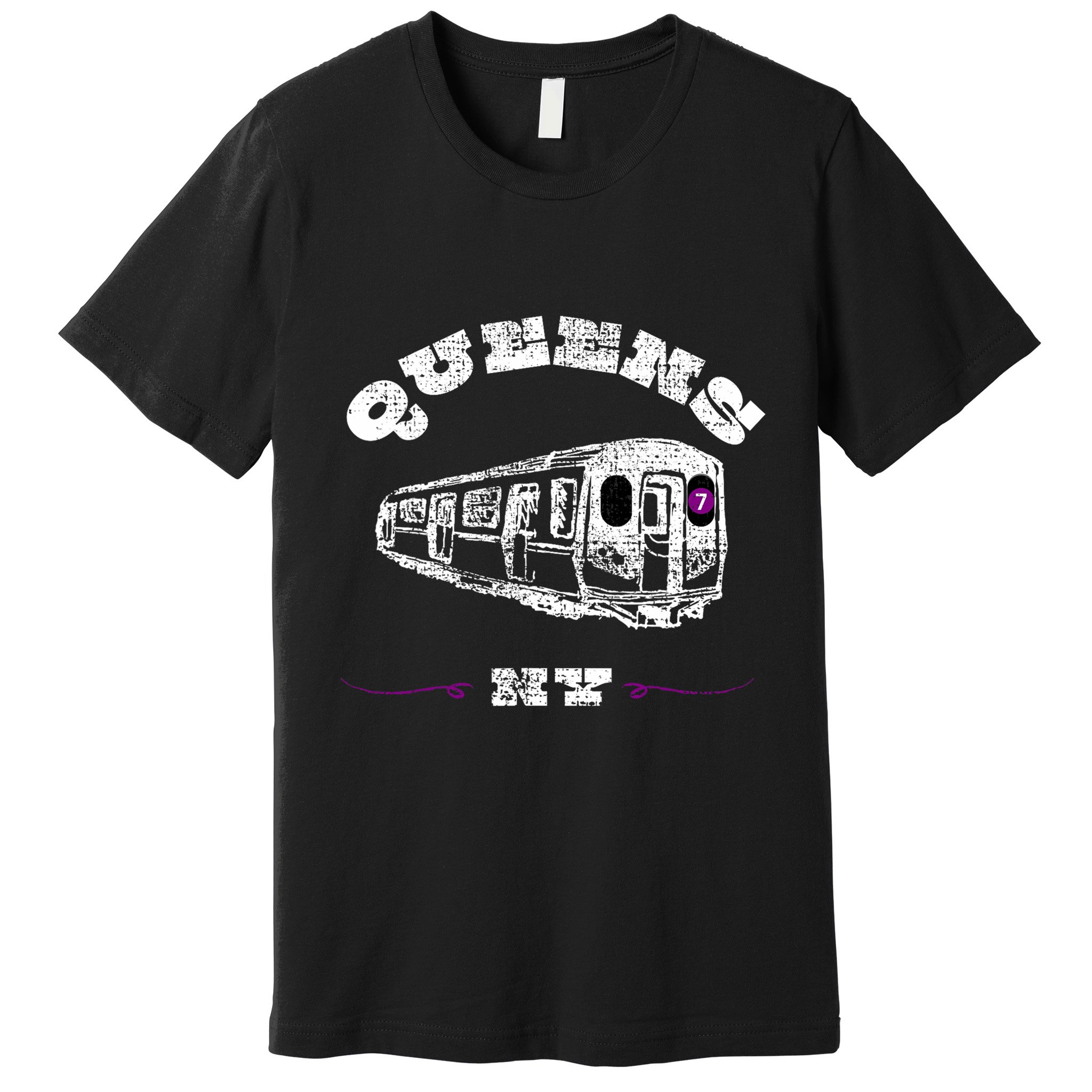 Queens New York 7 Train New York City Borough Nyc Premium T-Shirt