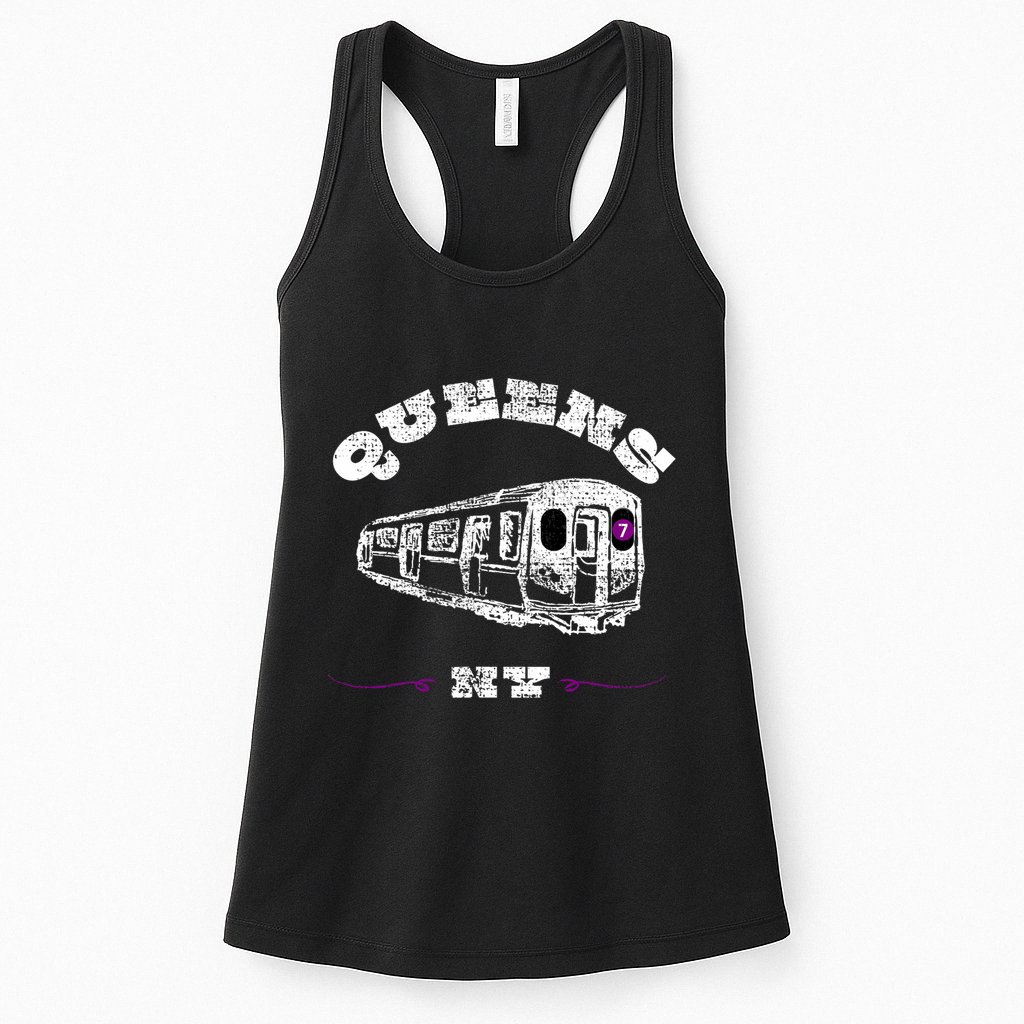 Queens New York 7 Train New York City Borough Nyc Womens Tank Top