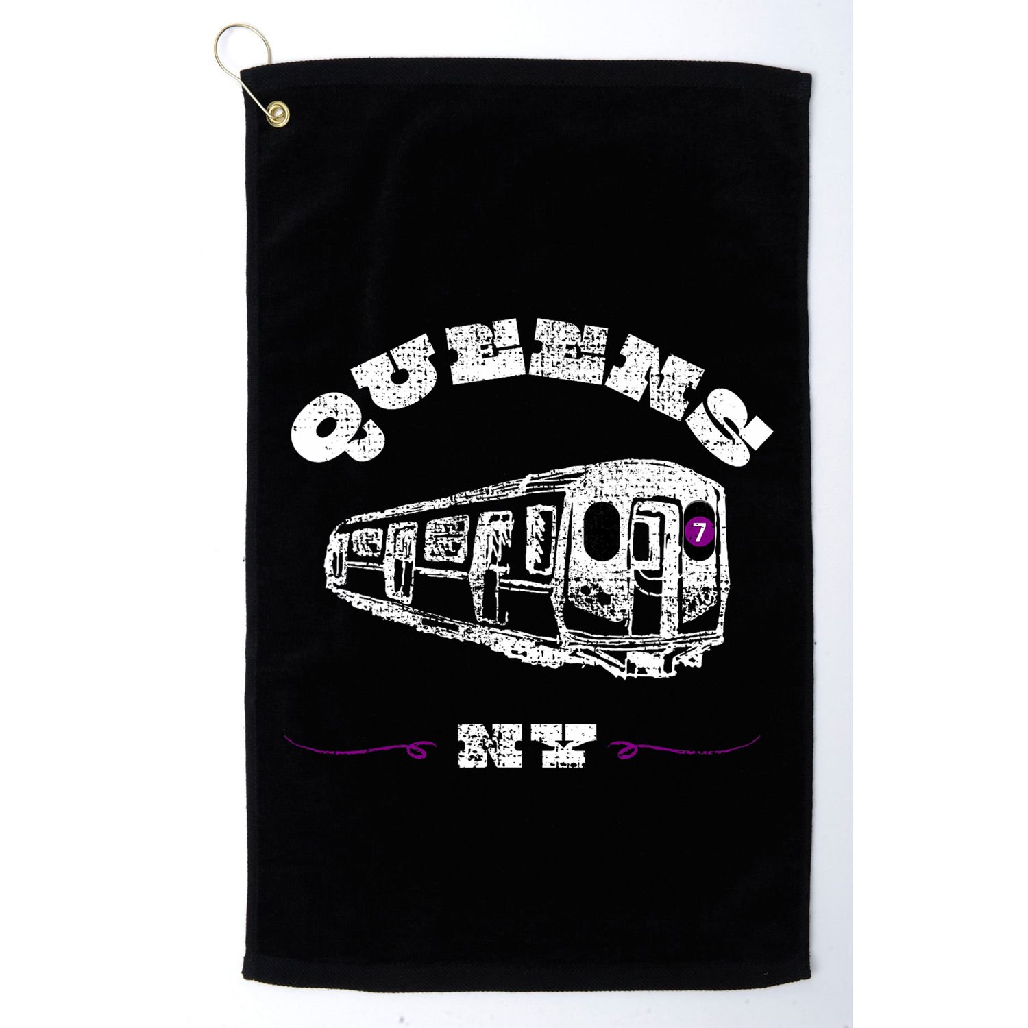 Queens New York 7 Train New York City Borough Nyc Golf Towel