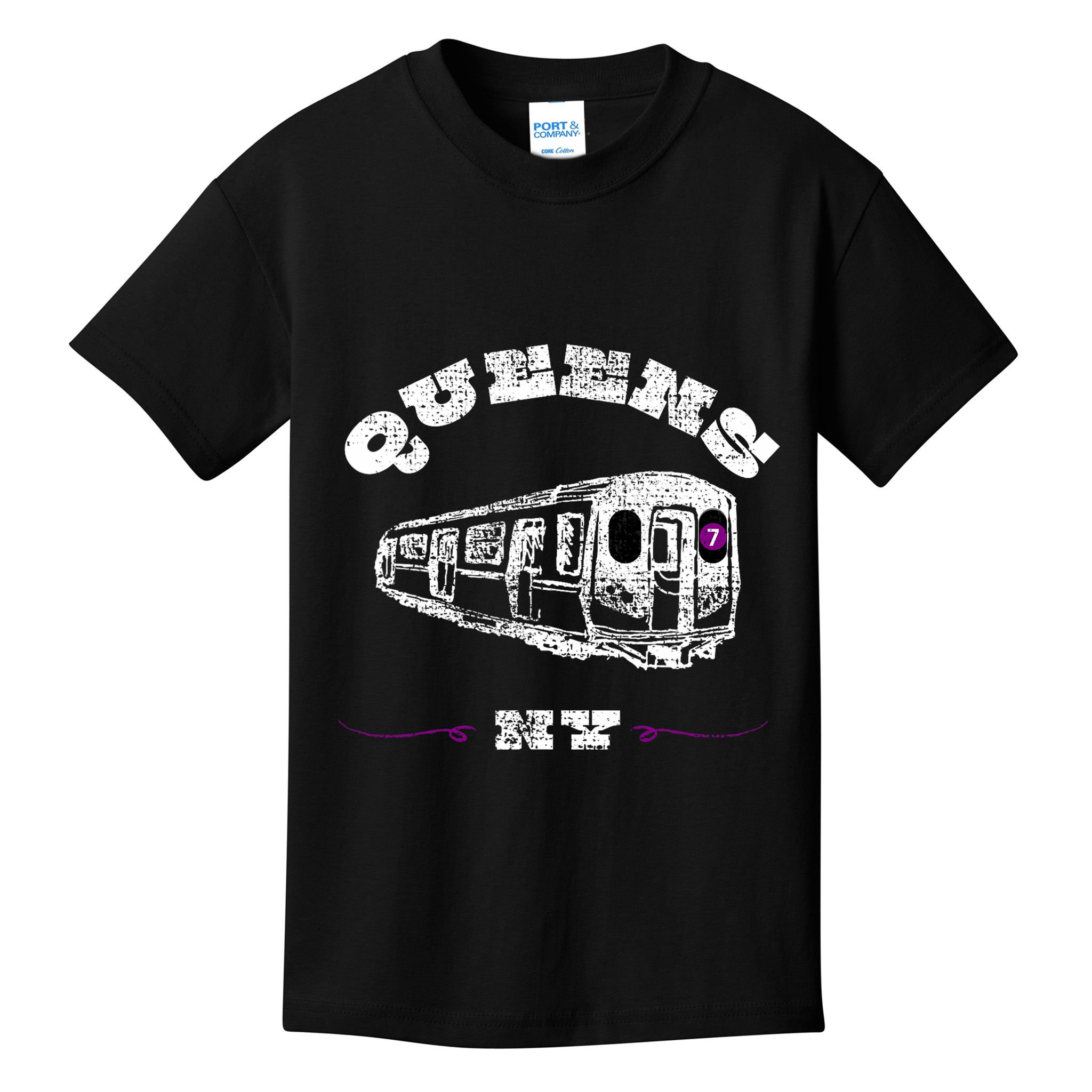 Queens New York 7 Train New York City Borough Nyc Kids T-Shirt