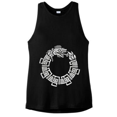 Quetzalcoatl Ouroboros Aztec Serpent Mayan Inca Toltec Ladies PosiCharge Tri-Blend Wicking Tank