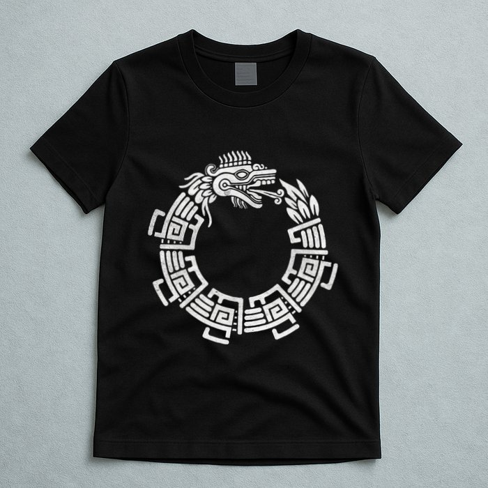 Quetzalcoatl Ouroboros Aztec Serpent Mayan Inca Toltec T-Shirt