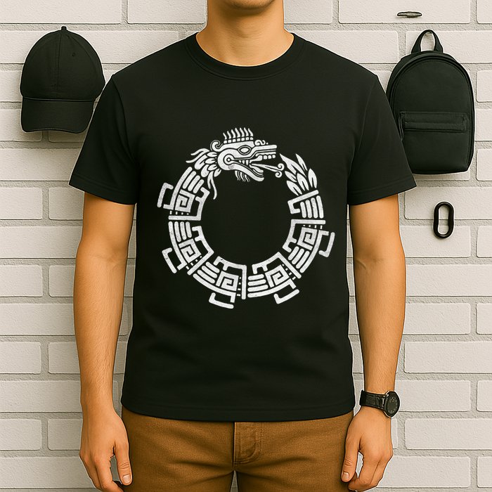 Quetzalcoatl Ouroboros Aztec Serpent Mayan Inca Toltec T-Shirt