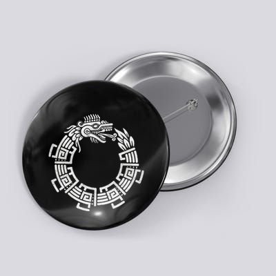 Quetzalcoatl Ouroboros Aztec Serpent Mayan Inca Toltec Button