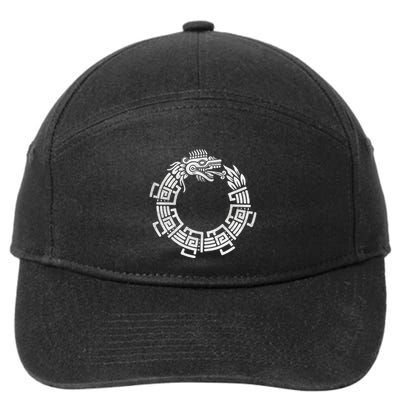 Quetzalcoatl Ouroboros Aztec Serpent Mayan Inca Toltec 7-Panel Snapback Hat