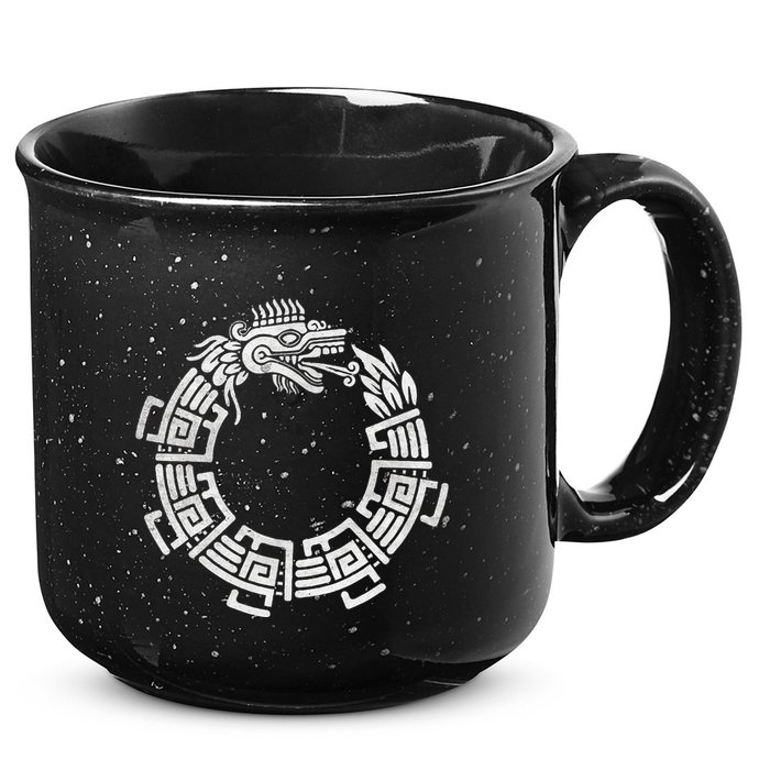 Quetzalcoatl Ouroboros Aztec Serpent Mayan Inca Toltec 15oz Campfire Ceramic Mug