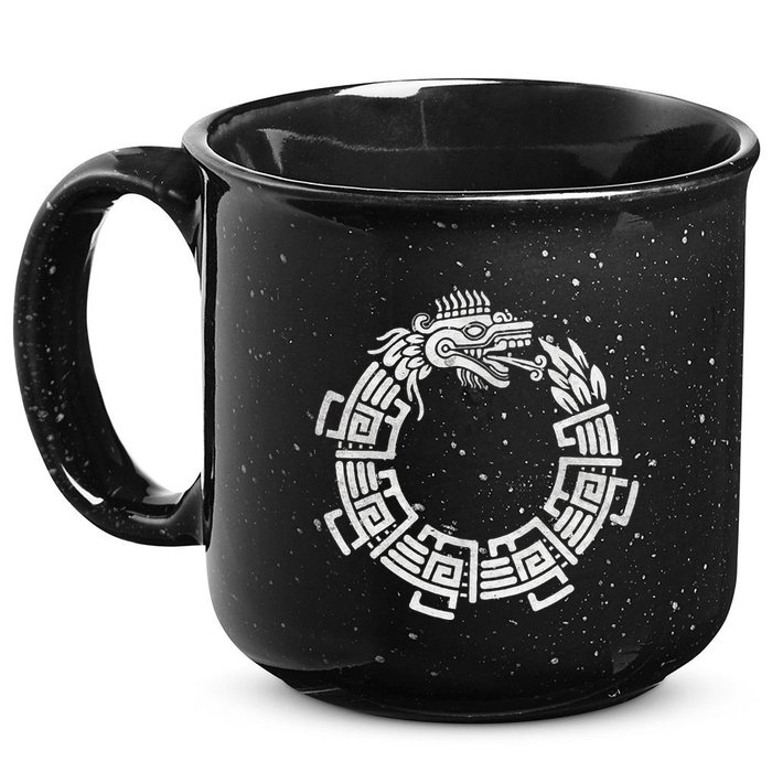 Quetzalcoatl Ouroboros Aztec Serpent Mayan Inca Toltec 15oz Campfire Ceramic Mug