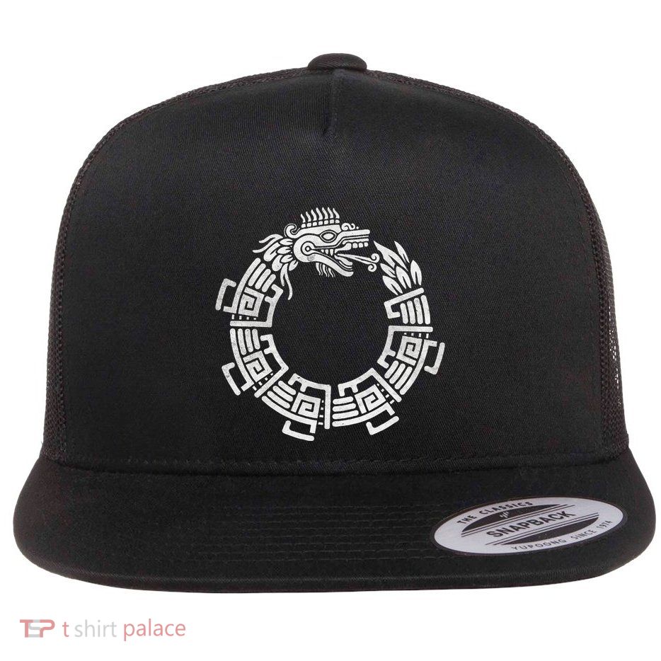 Quetzalcoatl Ouroboros Aztec Serpent Mayan Inca Toltec Flatbill Hat