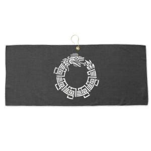 Quetzalcoatl Ouroboros Aztec Serpent Mayan Inca Toltec Large Microfiber Waffle Golf Towel