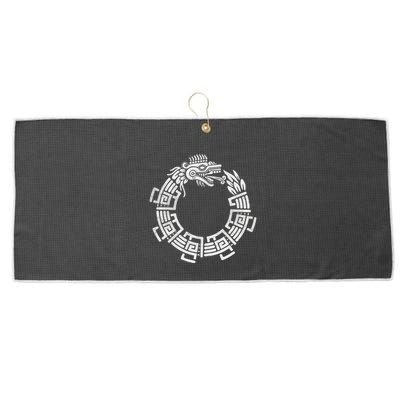 Quetzalcoatl Ouroboros Aztec Serpent Mayan Inca Toltec Large Microfiber Waffle Golf Towel