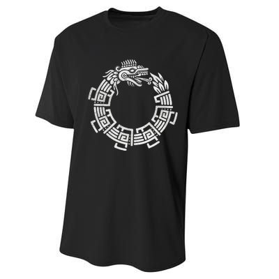 Quetzalcoatl Ouroboros Aztec Serpent Mayan Inca Toltec Performance Sprint T-Shirt