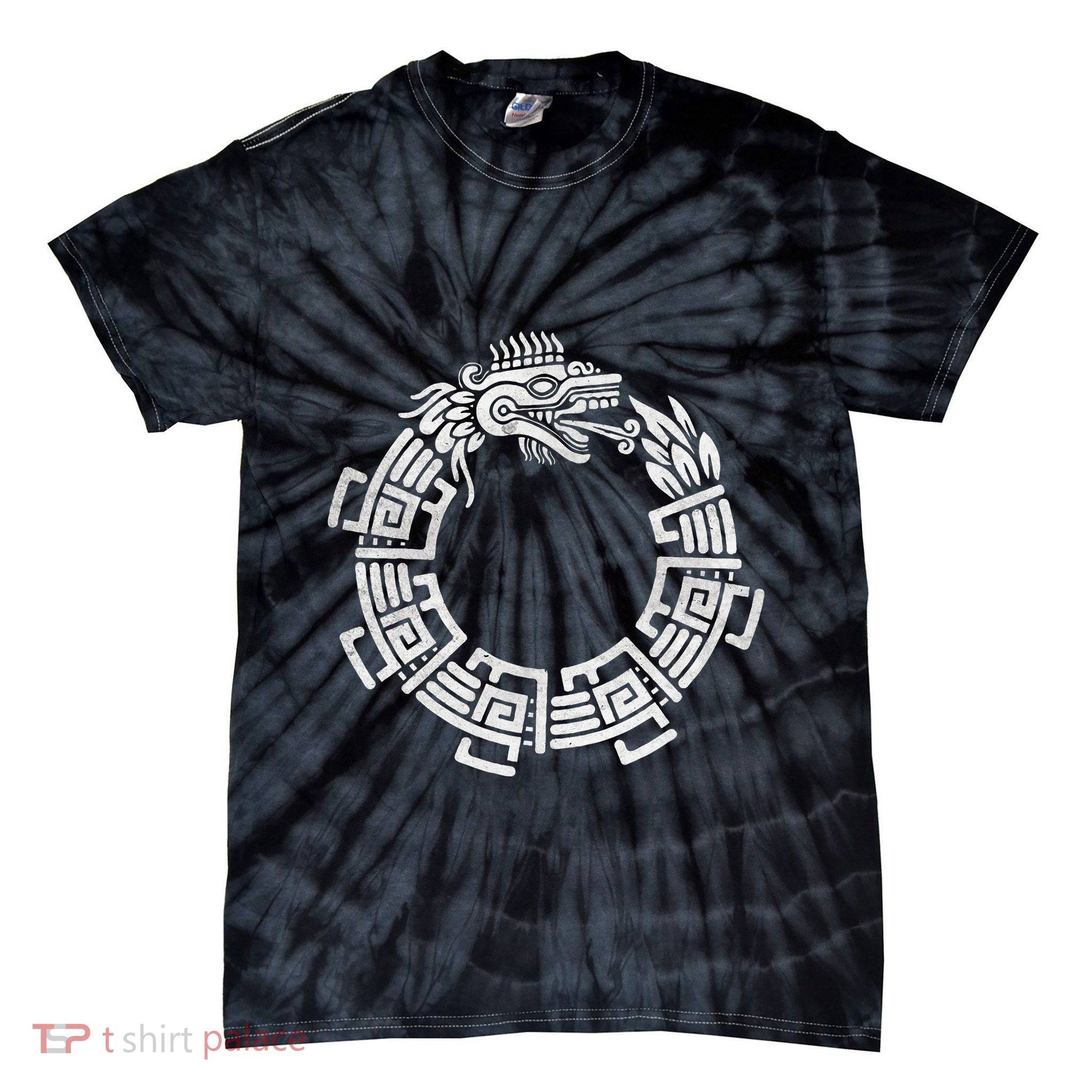 Quetzalcoatl Ouroboros Aztec Serpent Mayan Inca Toltec Tie-Dye T-Shirt