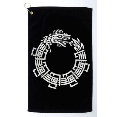 Quetzalcoatl Ouroboros Aztec Serpent Mayan Inca Toltec Platinum Collection Golf Towel