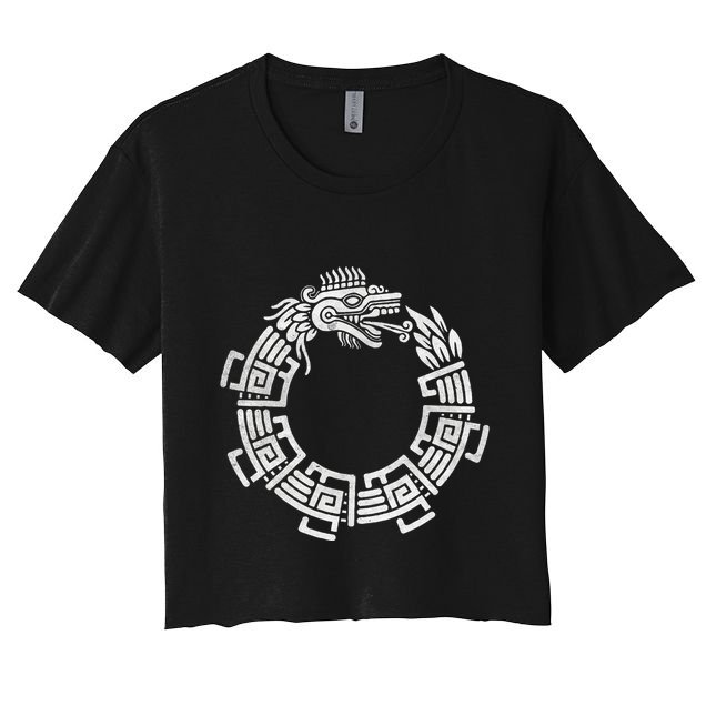 Quetzalcoatl Ouroboros Aztec Serpent Mayan Inca Toltec Crop Top