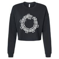 Quetzalcoatl Ouroboros Aztec Serpent Mayan Inca Toltec Cropped Pullover Crew