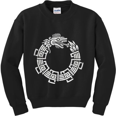 Quetzalcoatl Ouroboros Aztec Serpent Mayan Inca Toltec Kids Sweatshirt