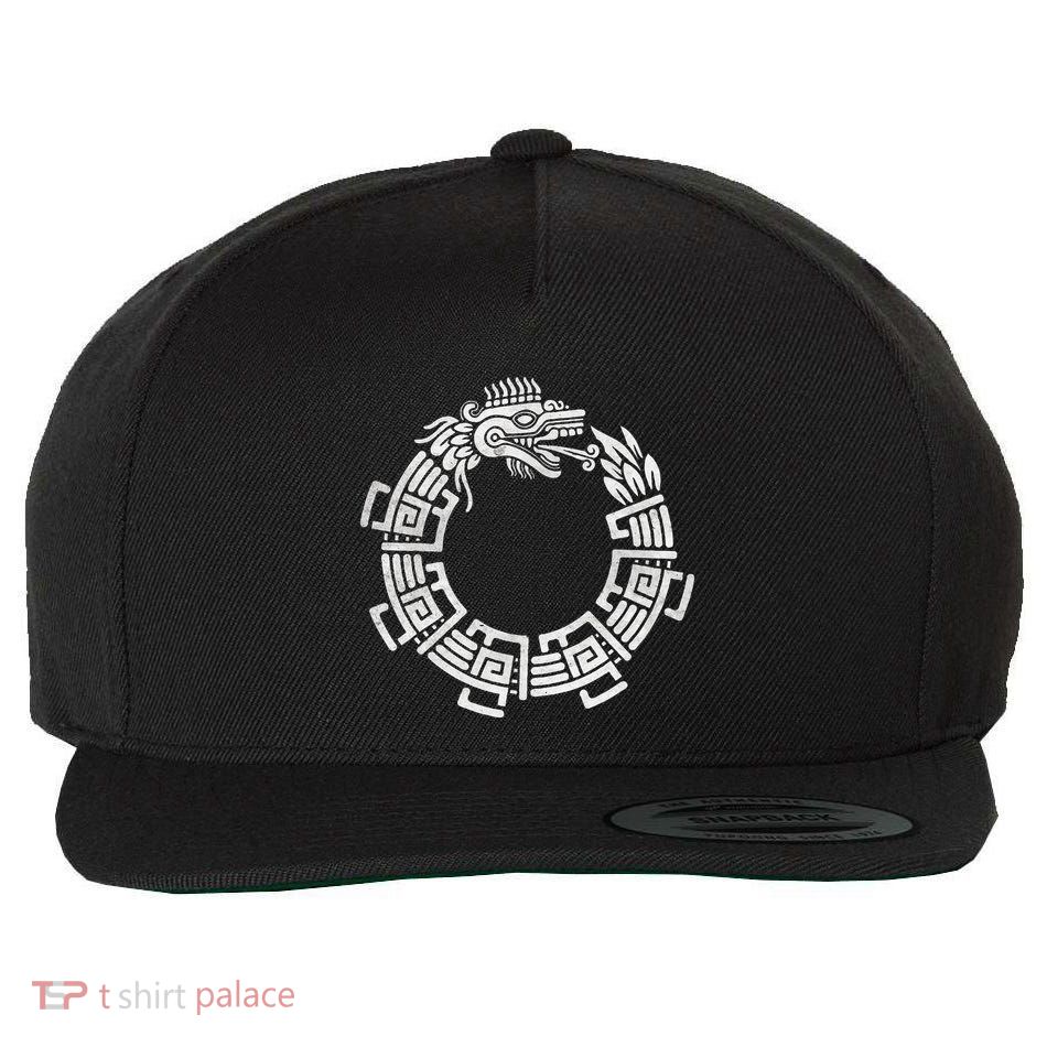 Quetzalcoatl Ouroboros Aztec Serpent Mayan Inca Toltec Wool Snapback Cap