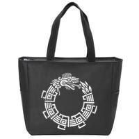 Quetzalcoatl Ouroboros Aztec Serpent Mayan Inca Toltec Zip Tote Bag
