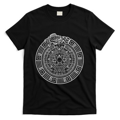 Quetzalcoatl Ouroboros Aztec Serpent Aztec Sun Stone T-Shirt