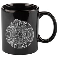 Quetzalcoatl Ouroboros Aztec Serpent Aztec Sun Stone 11oz C Handle Ceramic Mug