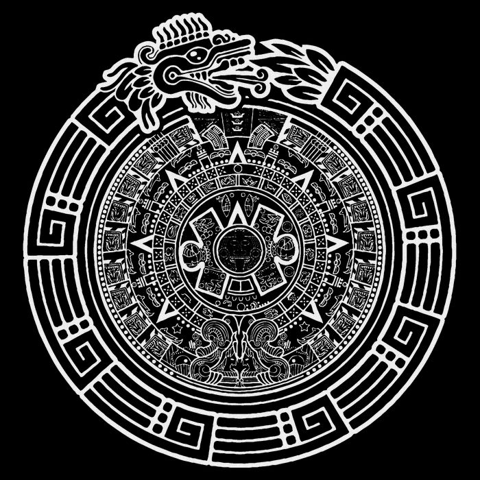 Quetzalcoatl Ouroboros Aztec Serpent Aztec Sun Stone 16 in Basic Backpack